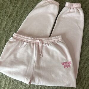 White Fox Pink Sweatpants